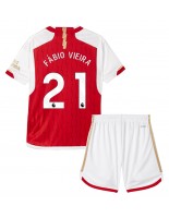 Arsenal Fabio Vieira #21 Kotipaita Lasten 2023-24 Lyhythihainen (+ shortsit)